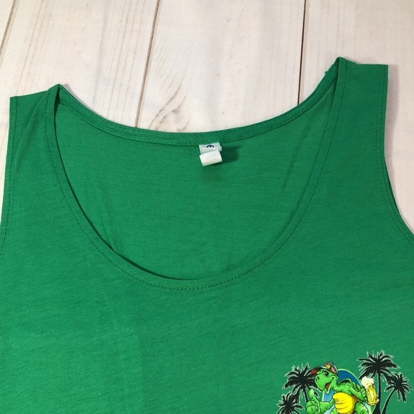 Cooters Clearwater Beach Ladies Graphic Tank Top Green Women’s Small NEW - Picture 8 of 14
